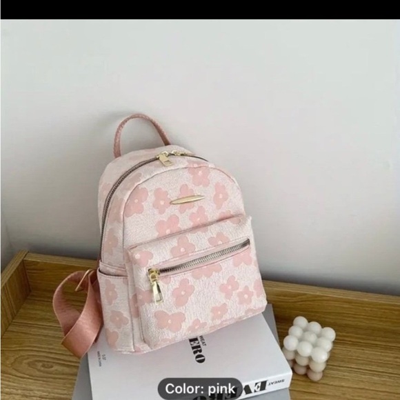 New! Pink Large Capacity Floral Print Backpack for Women - Stylish, Lightweight main image 7